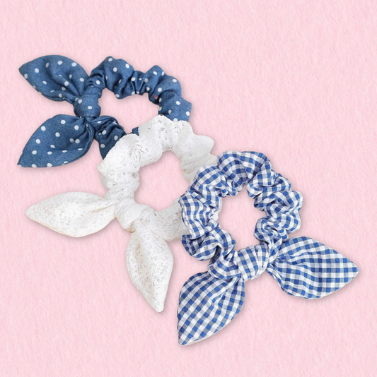 White Lace | Bow Scrunchie