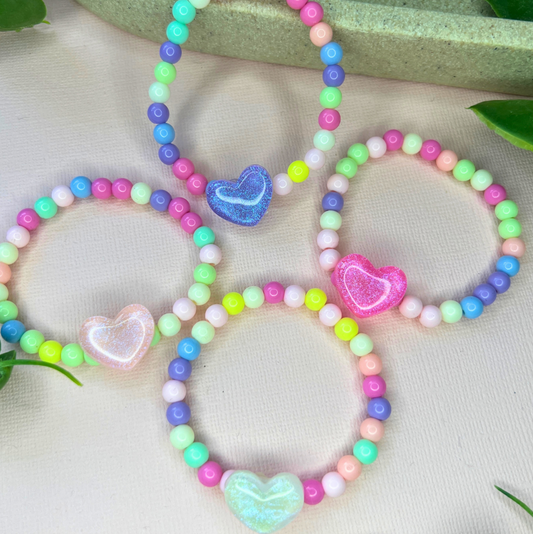 Rainbow Heart | Beaded Bracelet