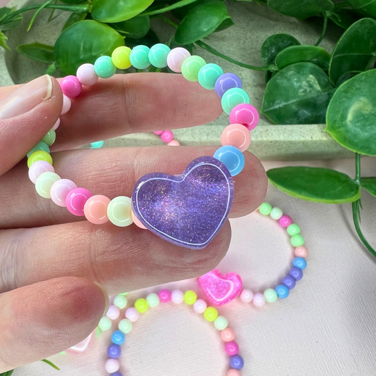 Rainbow Heart | Beaded Bracelet