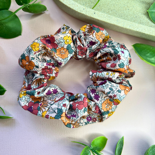 Retro Vibe Flower | Floral Scrunchie