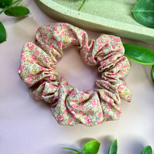 Pretty Pink Flower | Floral Scrunchie