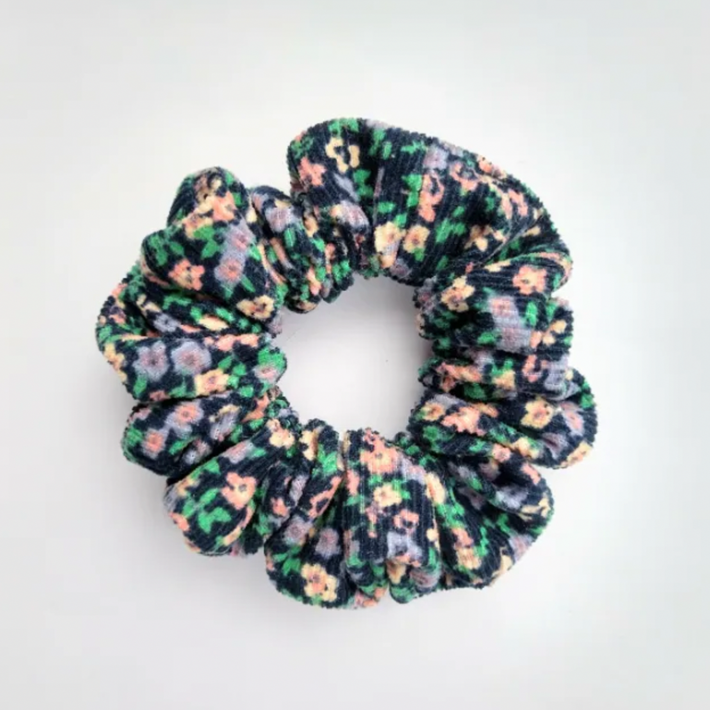 Navy | Floral Scrunchie