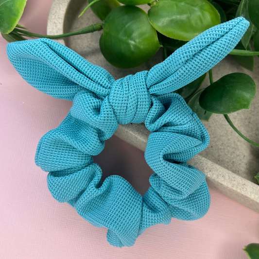 Teal | Bow Scrunchie