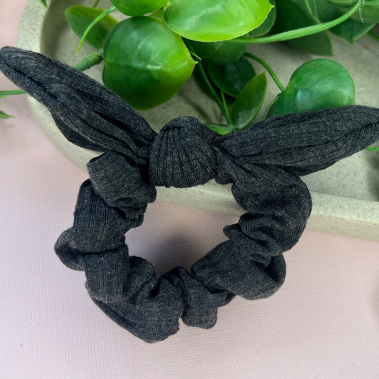 Stormy Grey | Bow Scrunchie