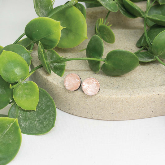 Fairytale Pink | Wooden Stud Earrings