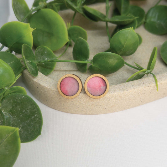 Stolen Kisses | Wooden Statement Stud Earrings