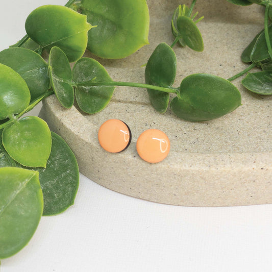 Peachy Dreams | Wooden Stud Earrings