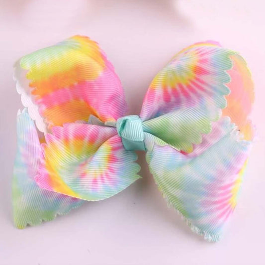 Tie Dye Hair Bow Clip