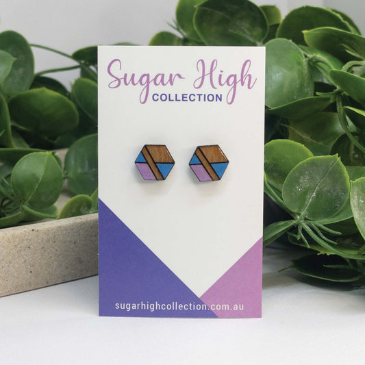 Unicorn Magic | Wooden Stud Earrings