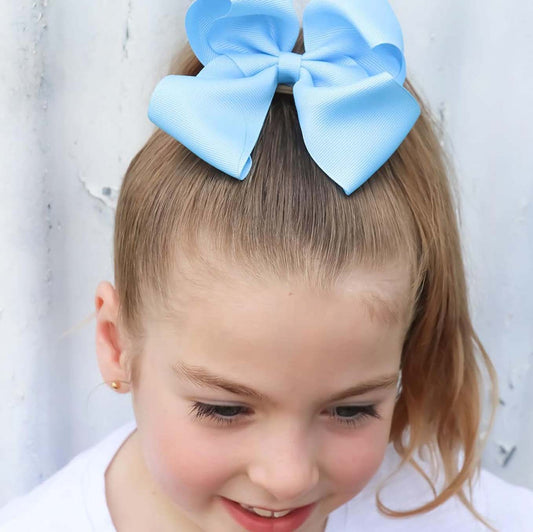 Light Blue | Zali Girl Hair Bow - Large