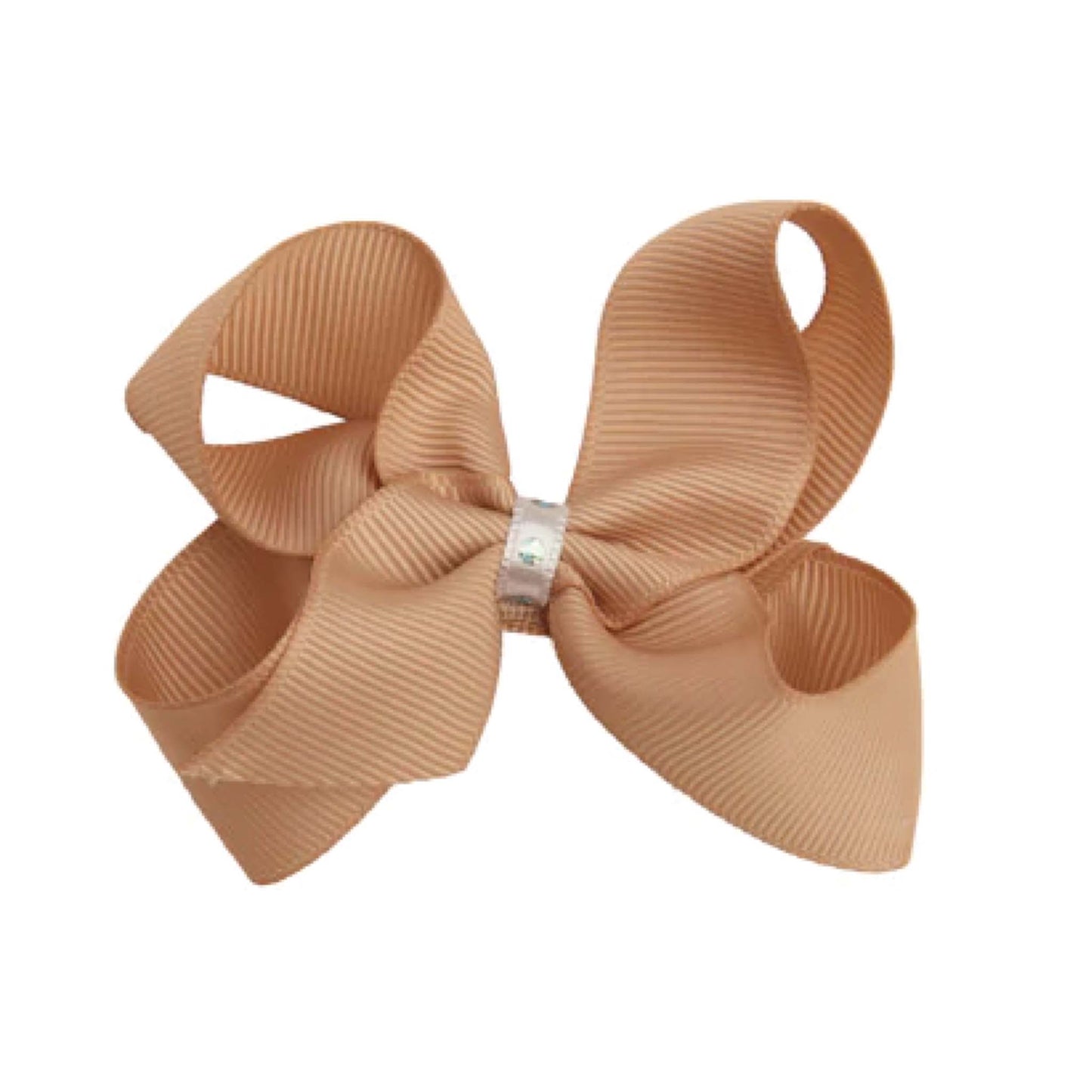 Tan | Zali Girl Hair Bow - Small